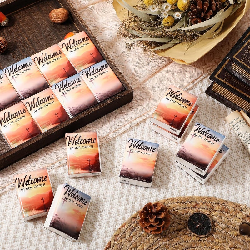 Glenmal 100 Pack Christian Tissues Welcome to Our Church Facial Tissues Individual Packs Mini Pocket Paper Towels Travel Size Bulk for Wedding Travelling Homeless, 3 Ply 8 Sheets Per Pack - Image 5